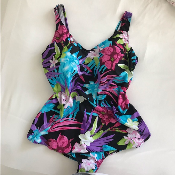 Swimsuits for All - Draped Tummy Control One-piece - Picture 1 of 4